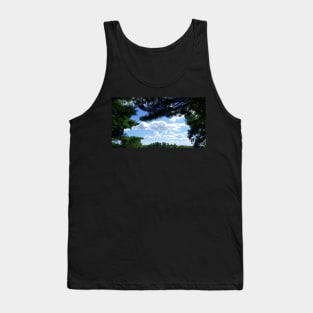 Cloud Art: Photography Sky & Pine Trees, Nature Tank Top